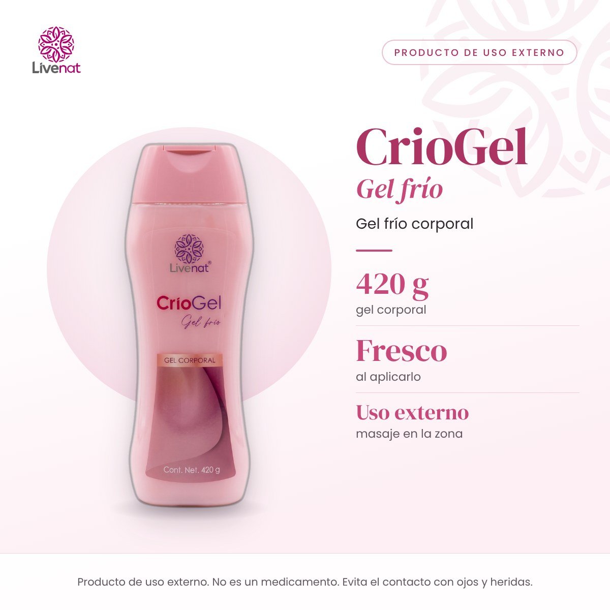 CrioGel Gel frío: presentación