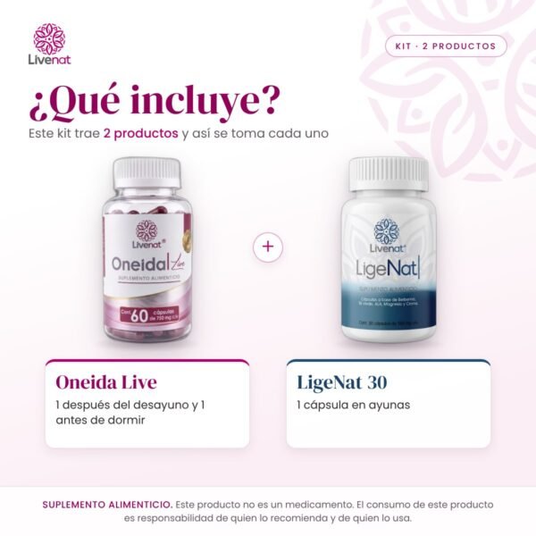 Qué incluye el kit: Oneida Live + LigeNat 30