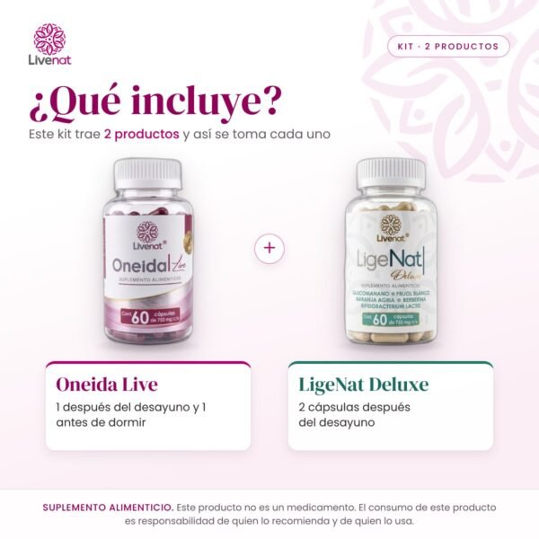 Qué incluye el kit: Oneida Live + LigeNat Deluxe