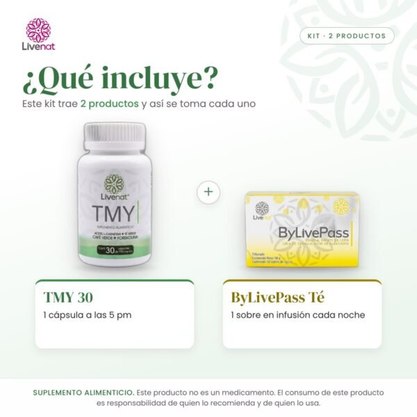 Qué incluye el kit: TMY 30 + ByLivePass Té de infusión