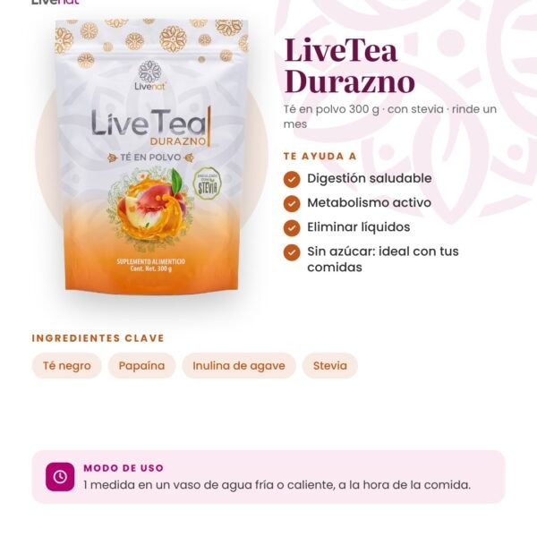 LiveTea sabor durazno