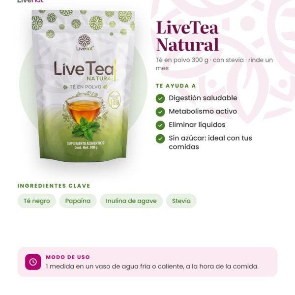 LiveTea sabor natural